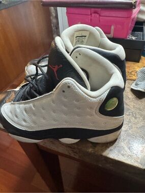 Jordan Boys Black, White and Red Basketball Sneakers